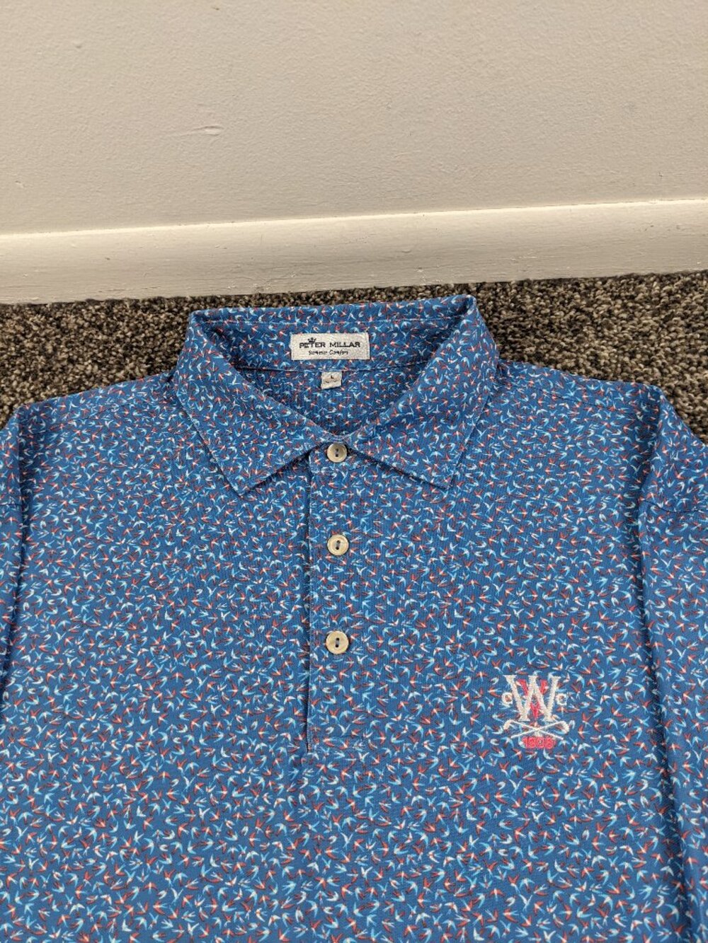 Whitemarsh Valley Country Club Polo Shirt Peter Millar Summer Comfort Mens Large